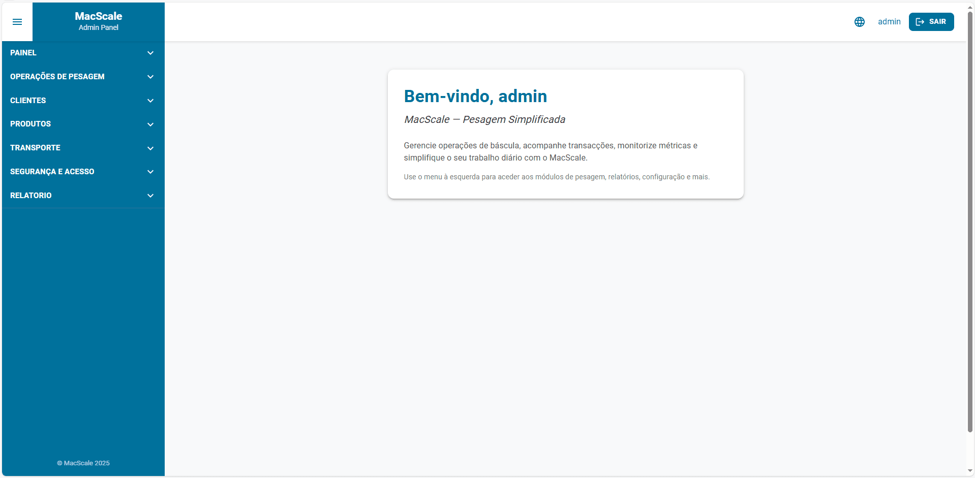 Painel Administrativo